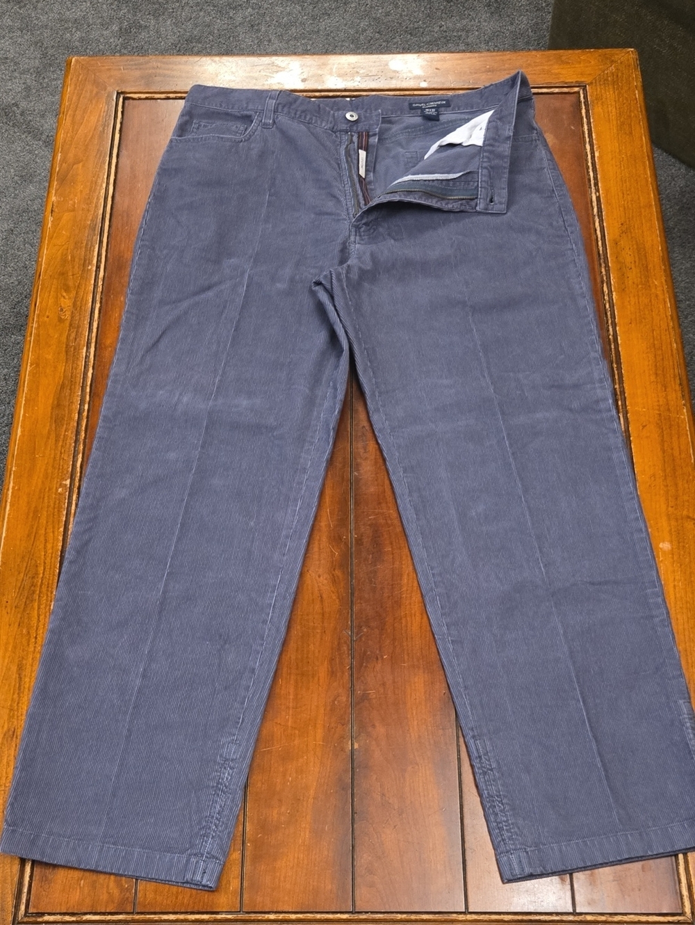 Daniel Cremieux Men's Corduroy Pants - Slate Blue